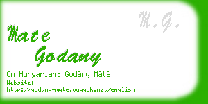 mate godany business card