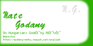 mate godany business card